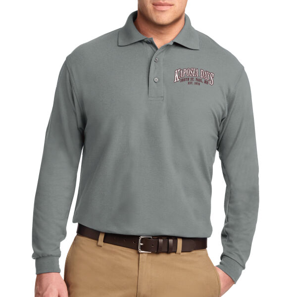 Port Authority® Silk Touch™ Long Sleeve Polo - Embroidered Logo Thumbnail