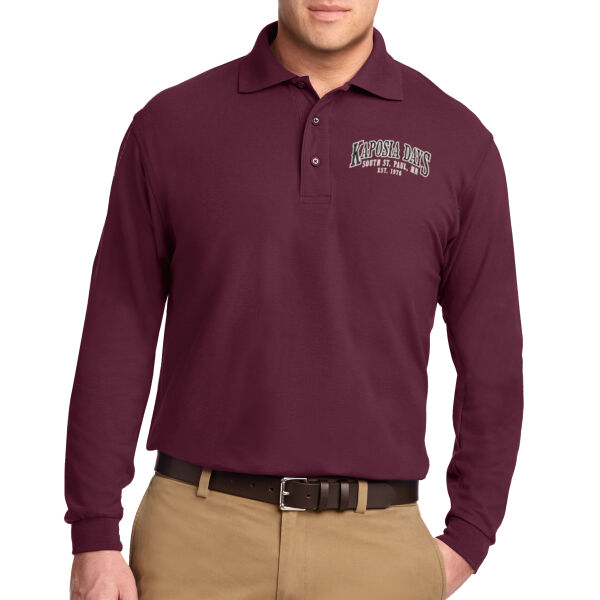 Port Authority® Silk Touch™ Long Sleeve Polo - Embroidered Logo Thumbnail